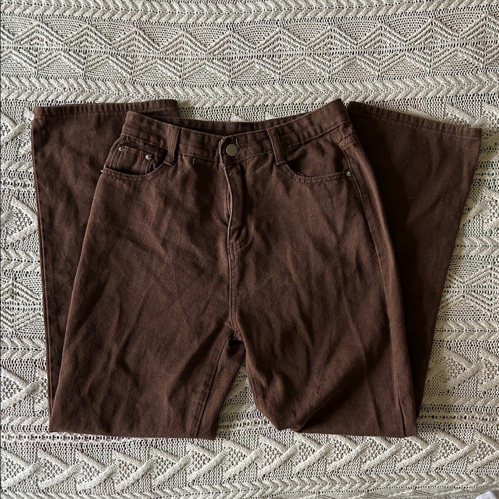 Brown Denim Jean Pants